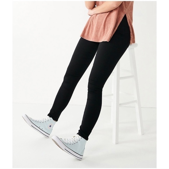 Nwt So High Rise Ultimate Juniors Size 7 Denim Black Jeggings - Picture 1 of 7